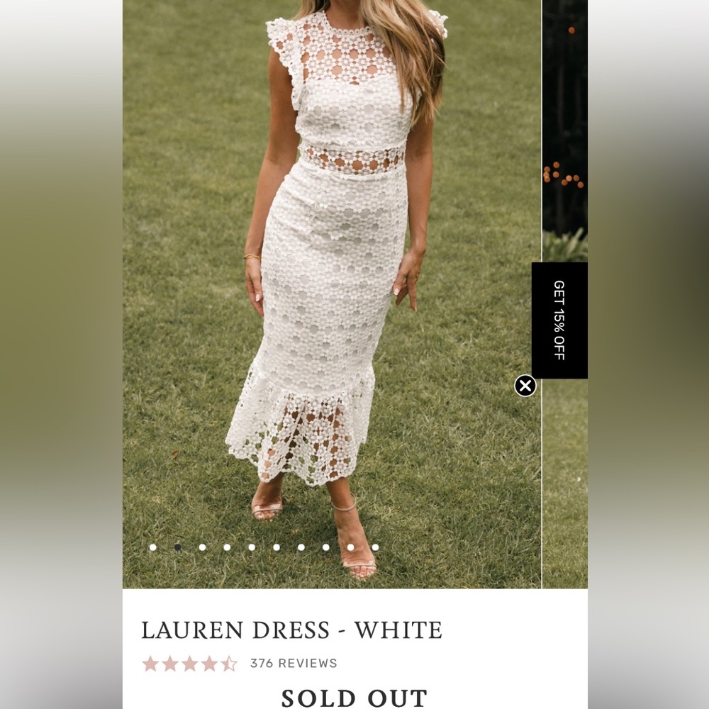 Petal and Pup Lauren Dress in White